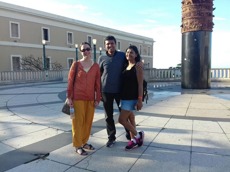 Guada visiting San Juan de Puerto Rico with Ankit and Alisha...