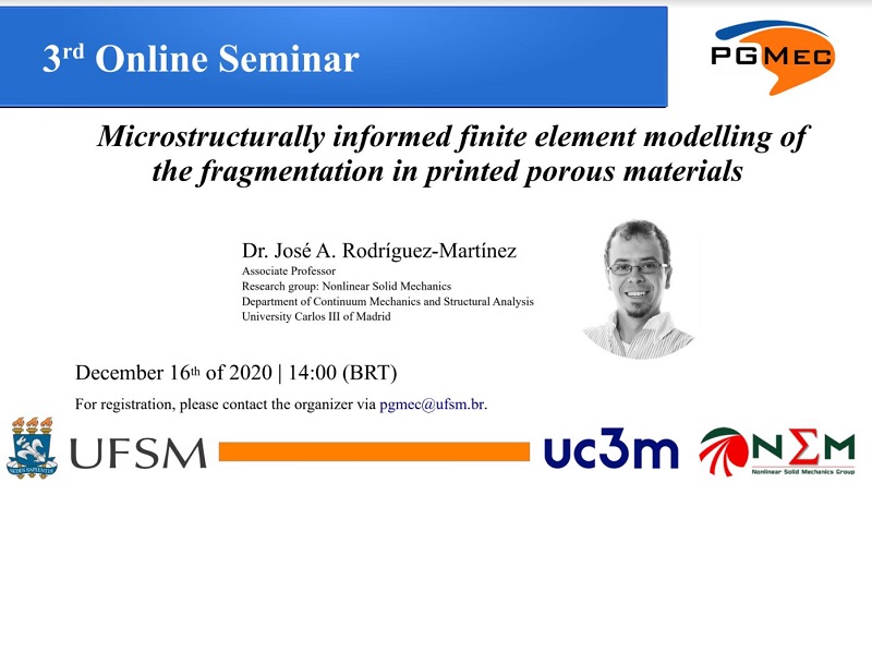 Jose delivers an online seminar in the Federal University of Santa Maria (Brazil)
