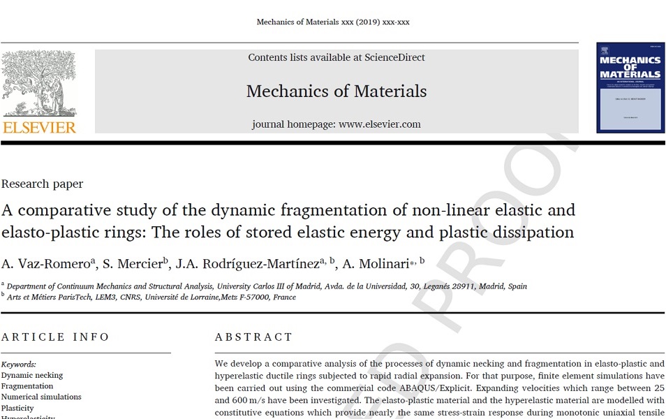 A new paper has been accepted for publication in Mechanics of Materials.
