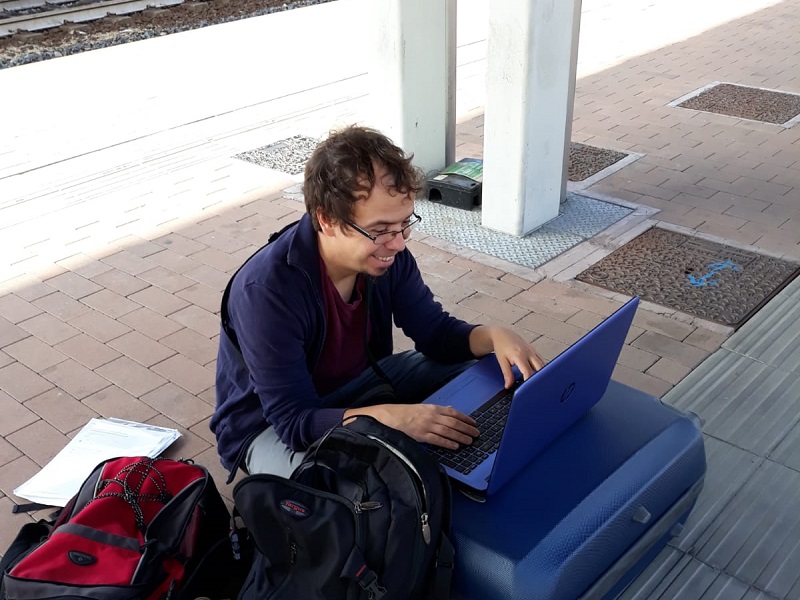 Jose in the station of Venice, on the way to Udine to teach a CISM-course